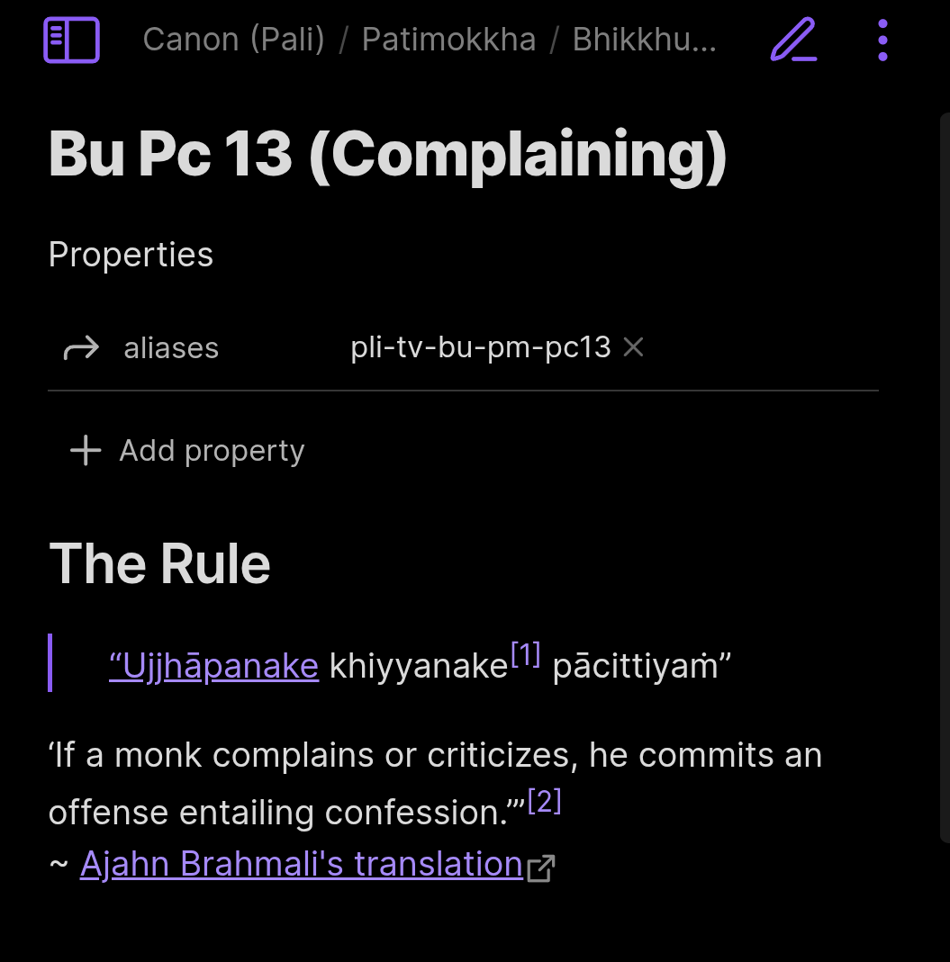 A Pātimokkha Rule File